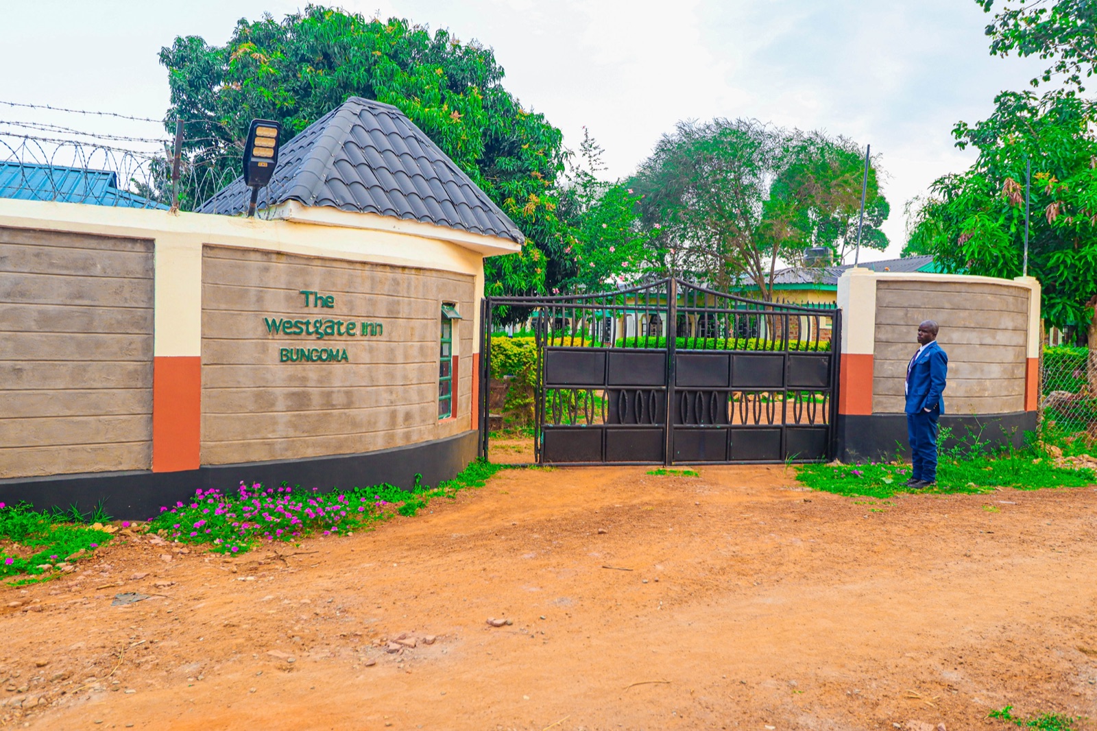 Entrance gate to The Westgate Inn property