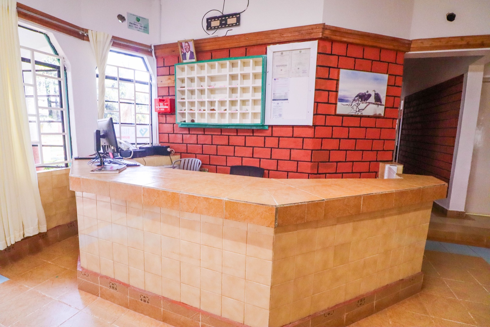 Reception desk and concierge service